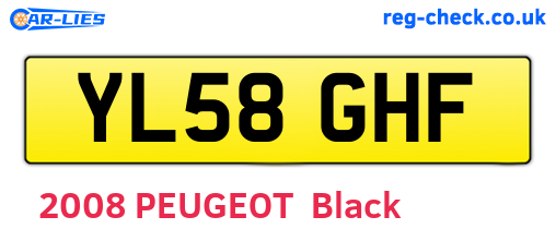 YL58GHF are the vehicle registration plates.