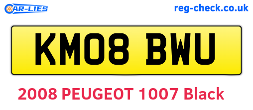 KM08BWU are the vehicle registration plates.