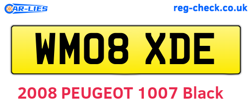 WM08XDE are the vehicle registration plates.