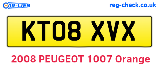 KT08XVX are the vehicle registration plates.