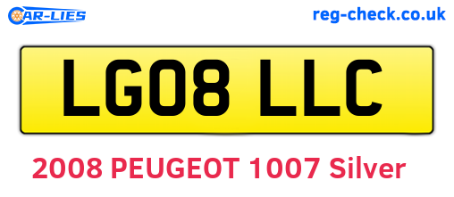LG08LLC are the vehicle registration plates.