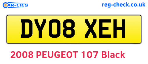 DY08XEH are the vehicle registration plates.