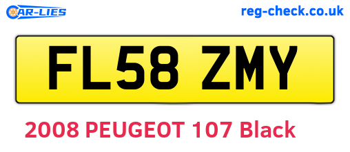 FL58ZMY are the vehicle registration plates.