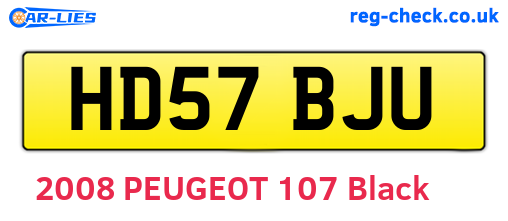 HD57BJU are the vehicle registration plates.