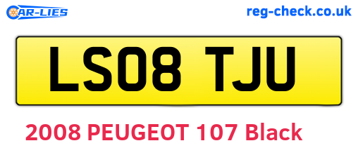 LS08TJU are the vehicle registration plates.