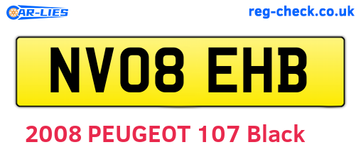 NV08EHB are the vehicle registration plates.