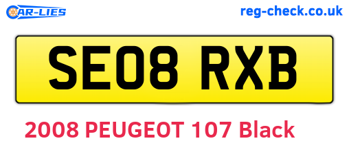SE08RXB are the vehicle registration plates.