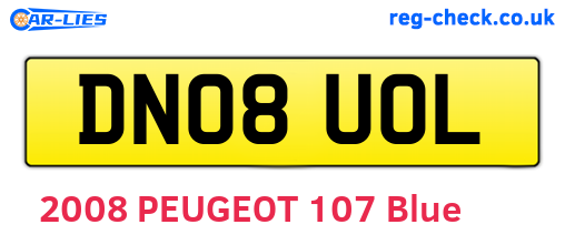 DN08UOL are the vehicle registration plates.