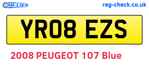 YR08EZS are the vehicle registration plates.