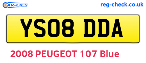 YS08DDA are the vehicle registration plates.