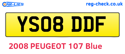 YS08DDF are the vehicle registration plates.