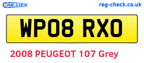 WP08RXO are the vehicle registration plates.