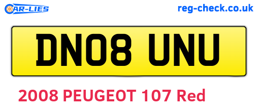 DN08UNU are the vehicle registration plates.