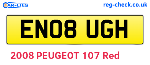 EN08UGH are the vehicle registration plates.