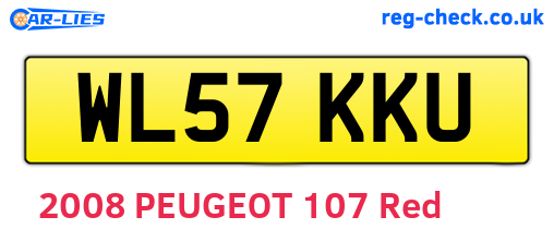 WL57KKU are the vehicle registration plates.