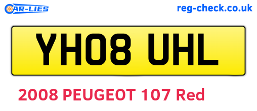 YH08UHL are the vehicle registration plates.