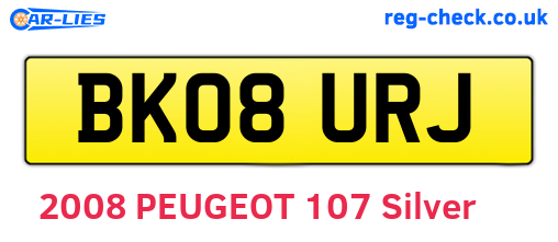 BK08URJ are the vehicle registration plates.