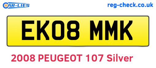 EK08MMK are the vehicle registration plates.