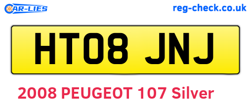 HT08JNJ are the vehicle registration plates.