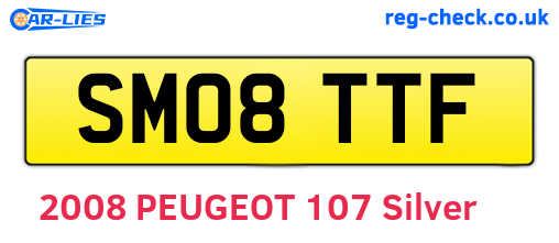 SM08TTF are the vehicle registration plates.