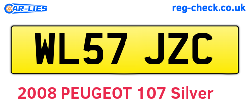WL57JZC are the vehicle registration plates.