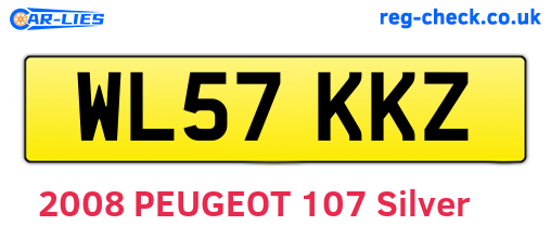 WL57KKZ are the vehicle registration plates.