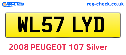 WL57LYD are the vehicle registration plates.