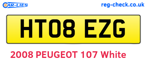 HT08EZG are the vehicle registration plates.