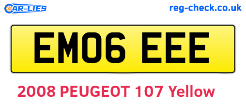 EM06EEE are the vehicle registration plates.