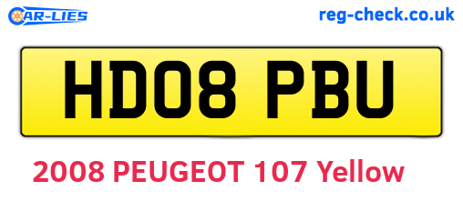 HD08PBU are the vehicle registration plates.