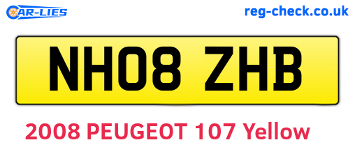 NH08ZHB are the vehicle registration plates.