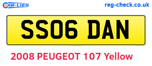 SS06DAN are the vehicle registration plates.