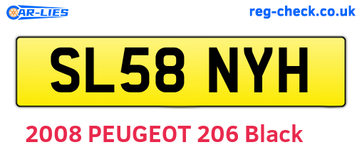 SL58NYH are the vehicle registration plates.
