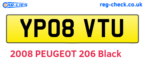 YP08VTU are the vehicle registration plates.