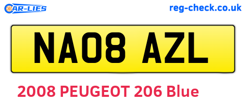 NA08AZL are the vehicle registration plates.