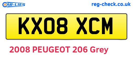KX08XCM are the vehicle registration plates.