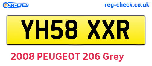 YH58XXR are the vehicle registration plates.