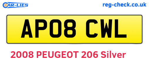 AP08CWL are the vehicle registration plates.