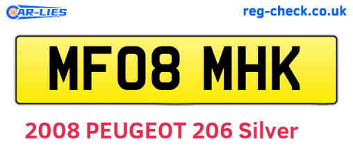 MF08MHK are the vehicle registration plates.