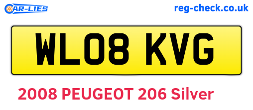 WL08KVG are the vehicle registration plates.