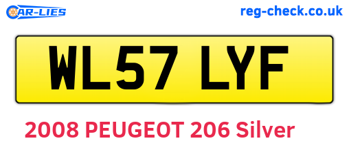WL57LYF are the vehicle registration plates.