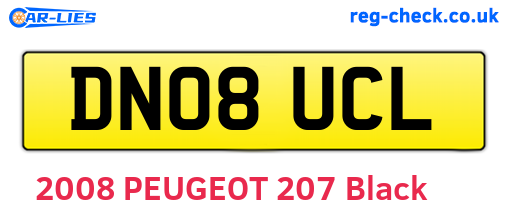 DN08UCL are the vehicle registration plates.