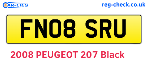 FN08SRU are the vehicle registration plates.