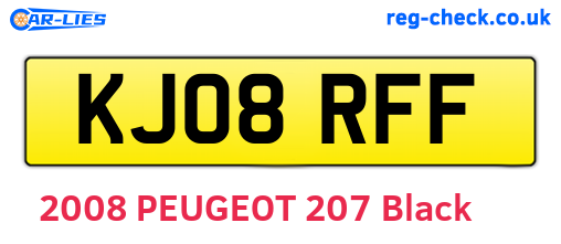 KJ08RFF are the vehicle registration plates.