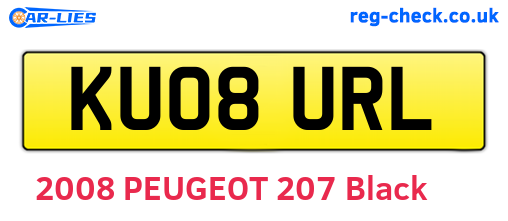 KU08URL are the vehicle registration plates.
