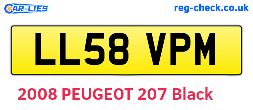 LL58VPM are the vehicle registration plates.