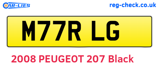 M77RLG are the vehicle registration plates.