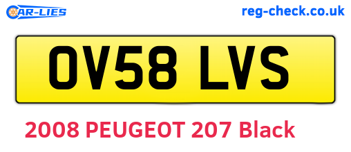 OV58LVS are the vehicle registration plates.