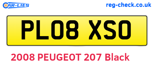 PL08XSO are the vehicle registration plates.