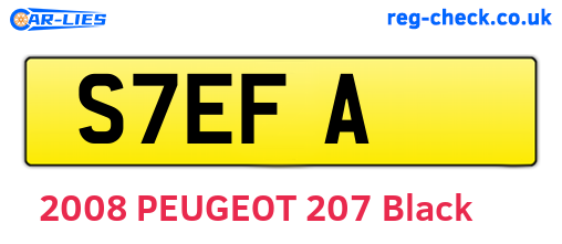 S7EFA are the vehicle registration plates.